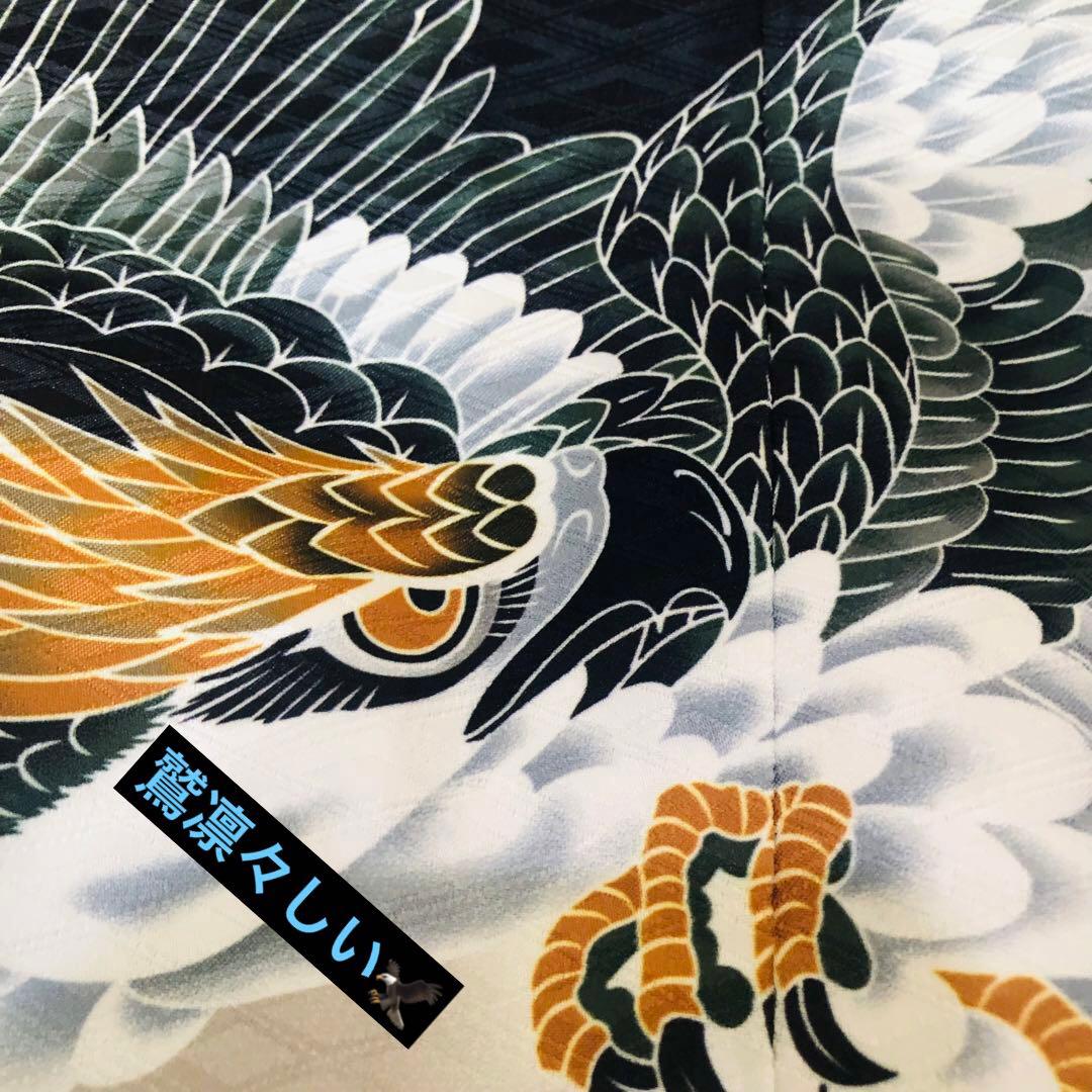 七五三五歳フルセット‼️黒地暈し⭐︎鷹凛々しい⭐︎金蘭袴煌びやか極めてる⭐︎逸品