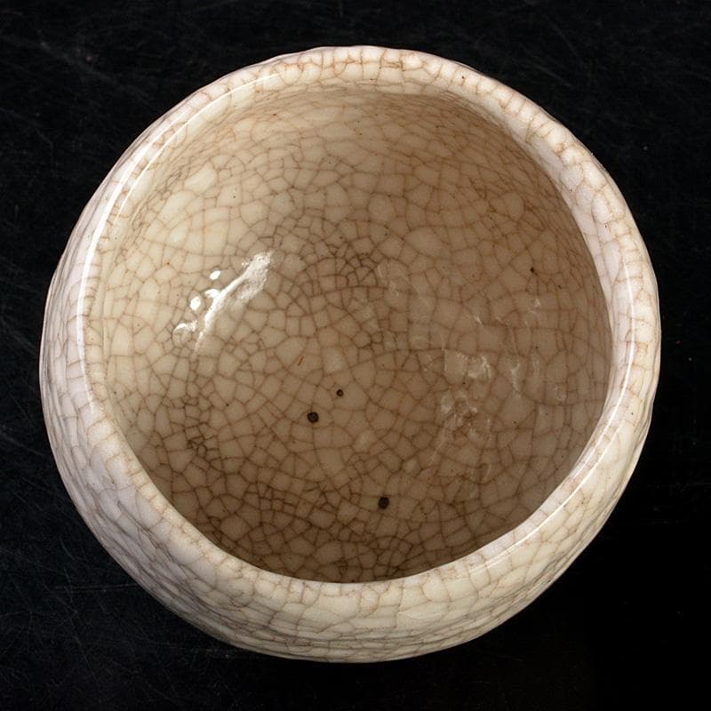 茶道具　瀬戸焼　志野焼　窯神焼　加藤春武作　絵志野茶碗　時代箱　N　6689