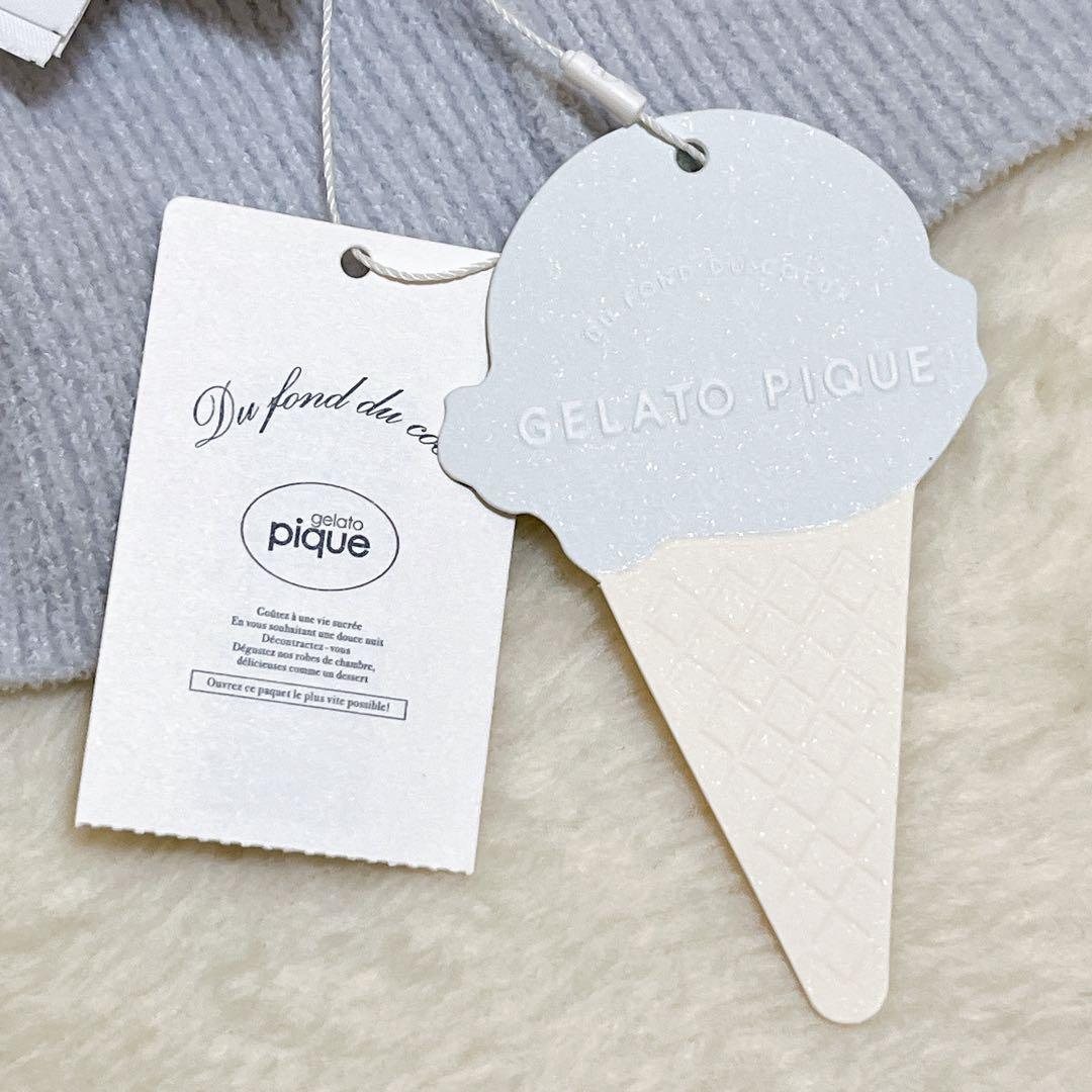 新品タグ付きgelato pique エアモコフラワーロゴジャガード 上下セット