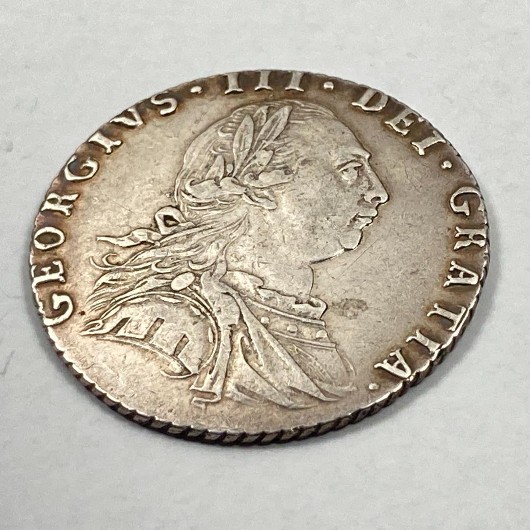 1787 イギリス 6ペンス銀貨・アンティーク 
