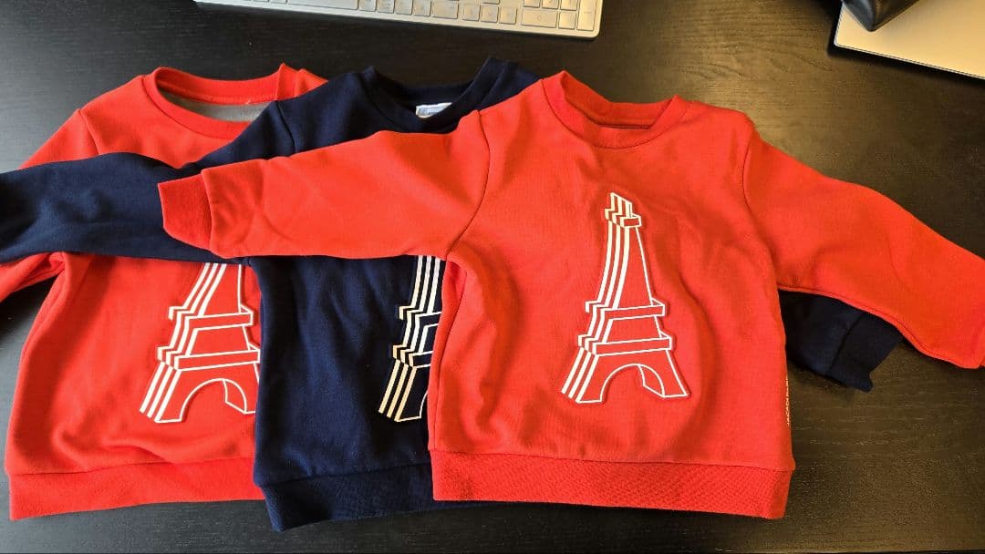 エッフェル塔プリント トレーナー 110cm