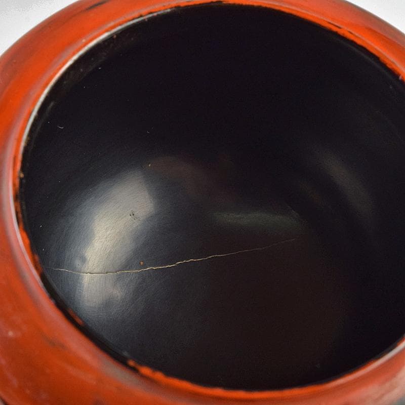 専用　茶道具　青紫園造　根来塗　正倉院御物薬壷形　茶入　共箱　M　R9456