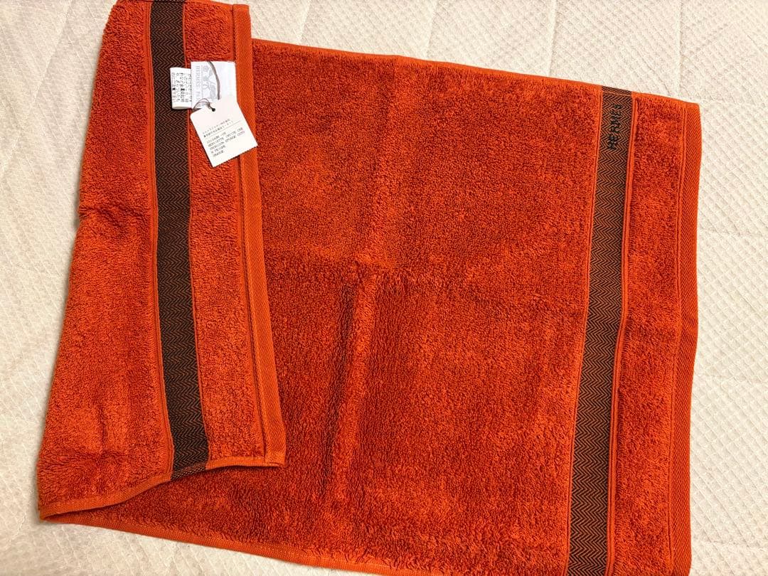 HERMES タオルセット オレンジ ネイビー