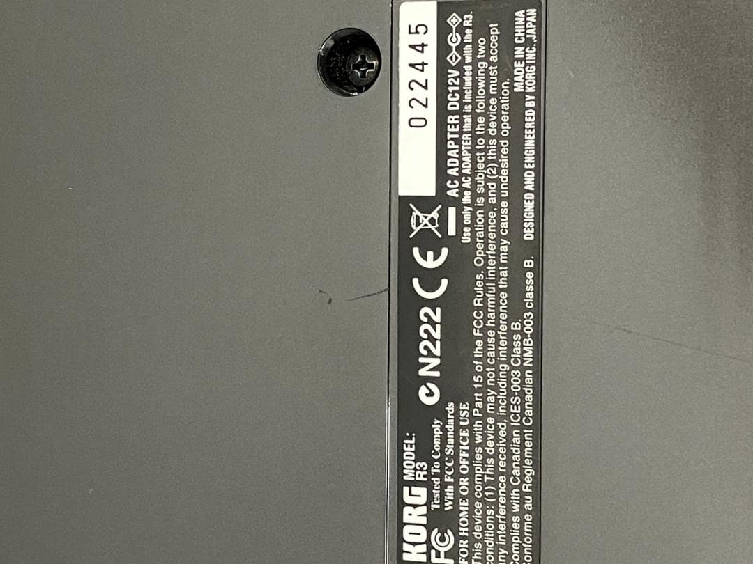 KORG コルグ　シンセサイザー　R3 キーボード
