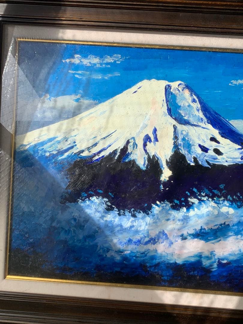 富士山 油彩画 大きめの作品 油彩画 洋画 「富士山」 半澤 国雄 風景画