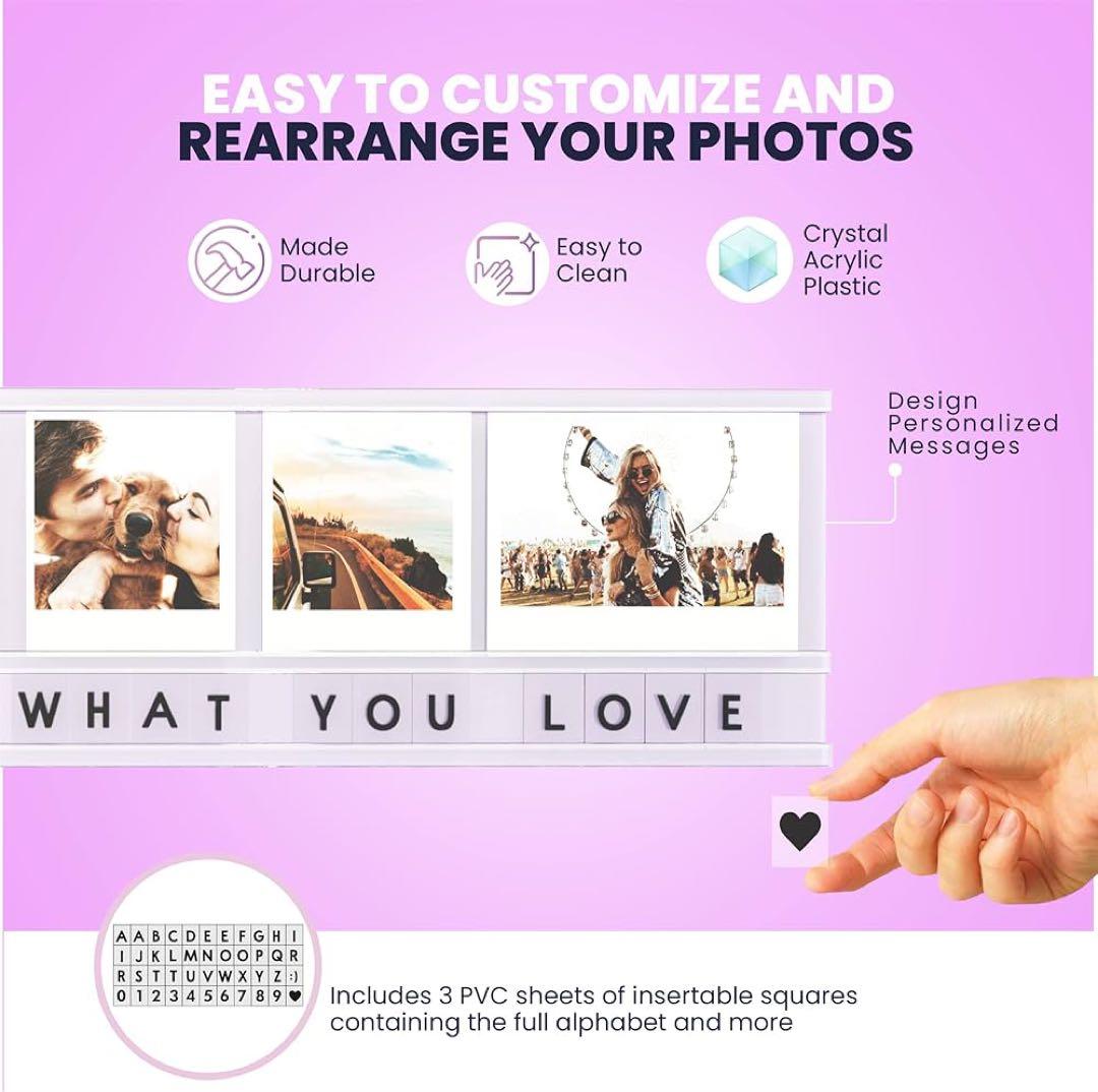 ★ウォールフレーム 3.4インチ15.7インチ アクリルフォトフレーム