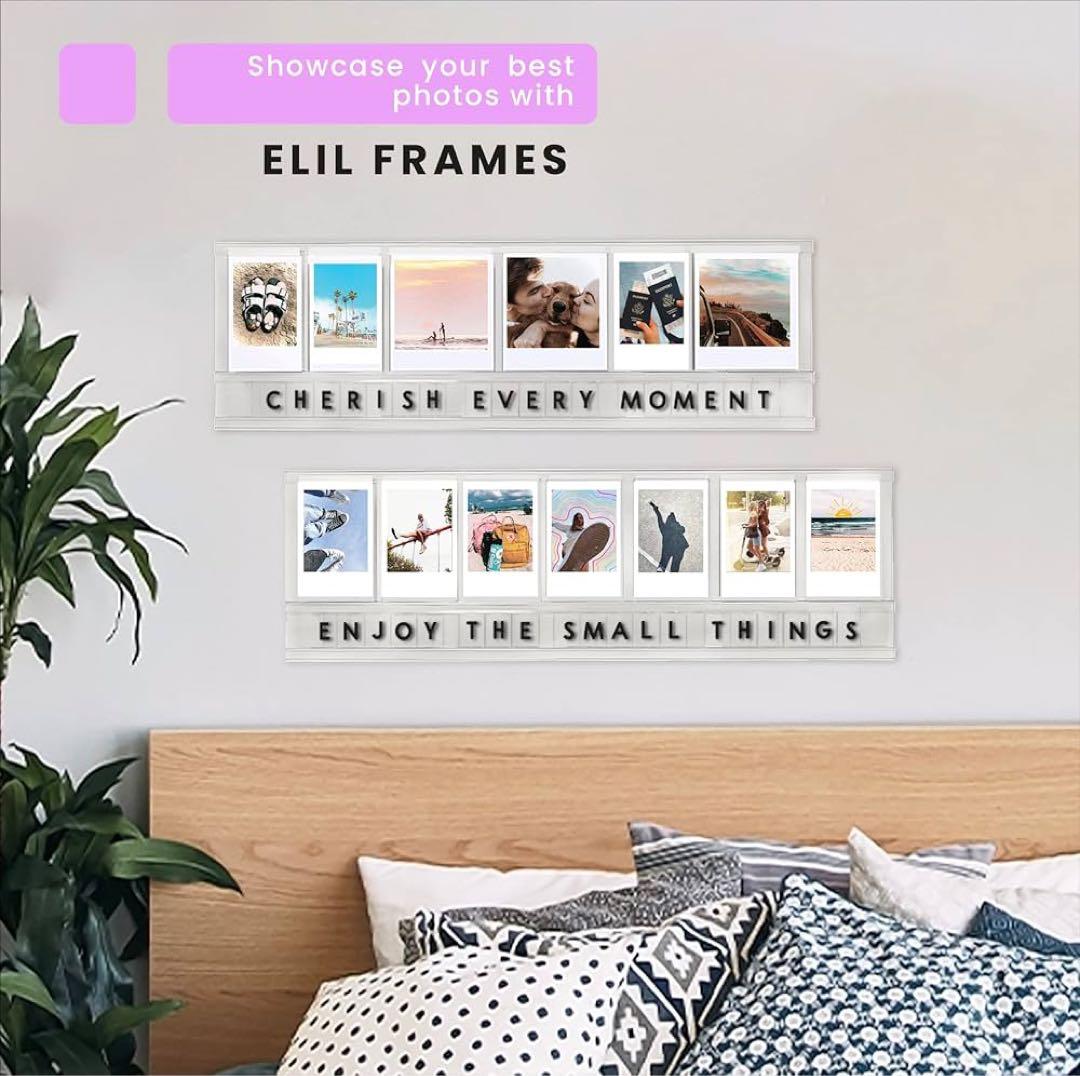 ★ウォールフレーム 3.4インチ15.7インチ アクリルフォトフレーム