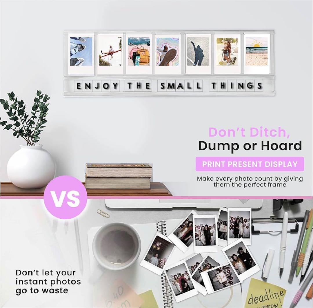 ★ウォールフレーム 3.4インチ15.7インチ アクリルフォトフレーム