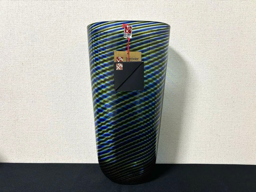 未使用 バロヴィエール&トーゾ 最高級ムラーノガラス フラワーベース 花瓶