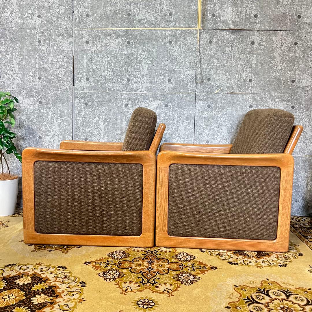 ꧁dyrlund デューロン꧂1人掛けアームソファ2脚セット デンマーク製 北欧