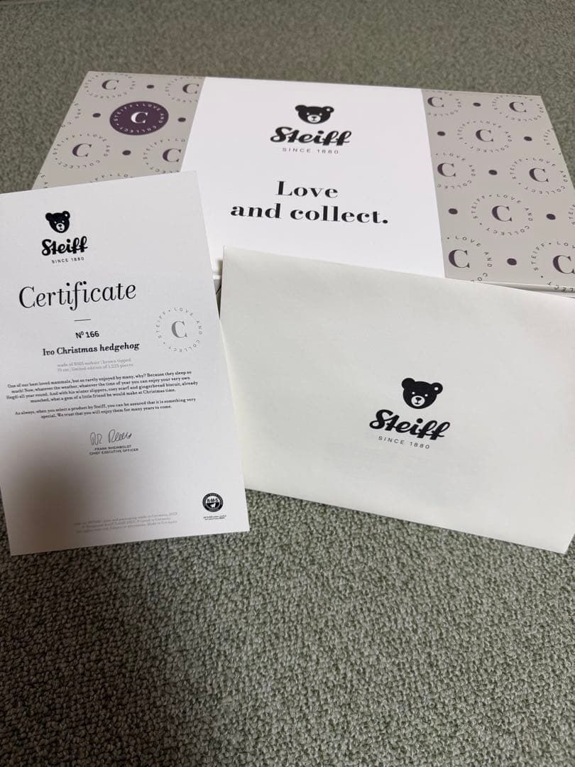 Steiff シュタイフ ハリネズミのイヴォ クリスマス ぬいぐるみ