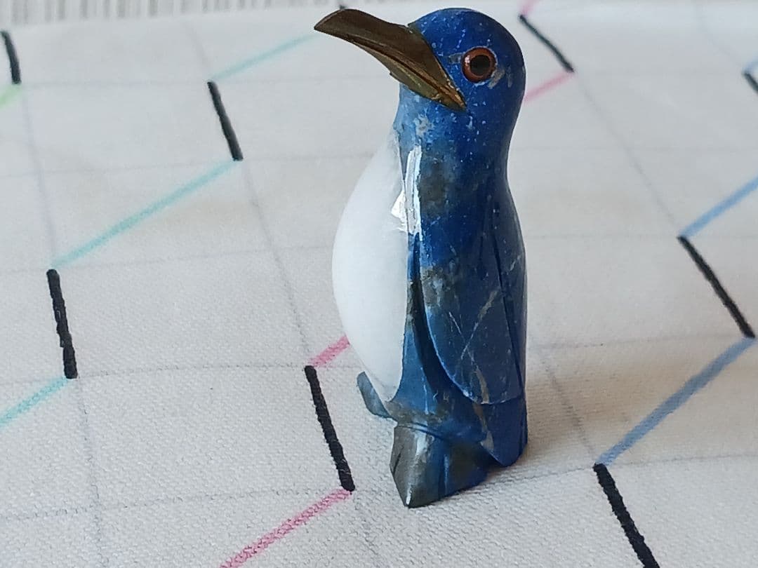 ラピスラズリ　パワーストーン　カエル　ペンギン　チリ&アフガニスタン産