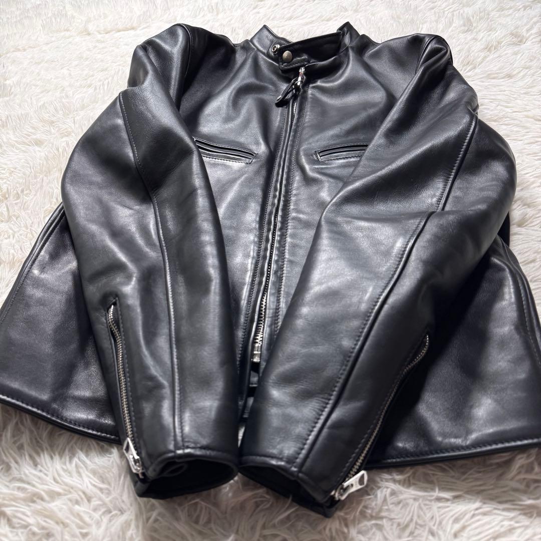 極美品✨schott ライダースジャケット　シングル　641XX 7009　38