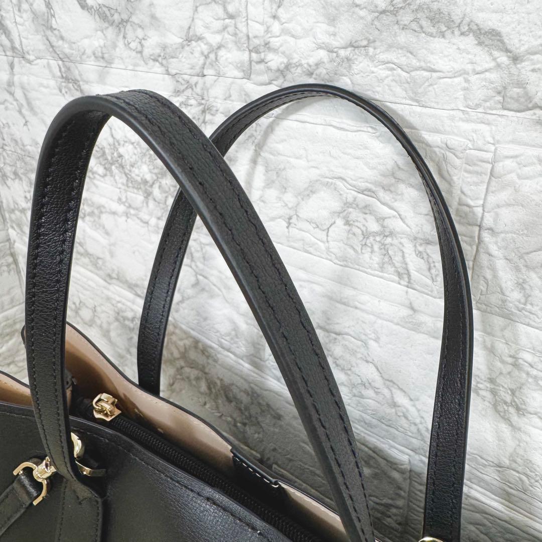 【極美品】　ケートスペード　トートバッグ　ショルダーバッグ　2way レザー　黒