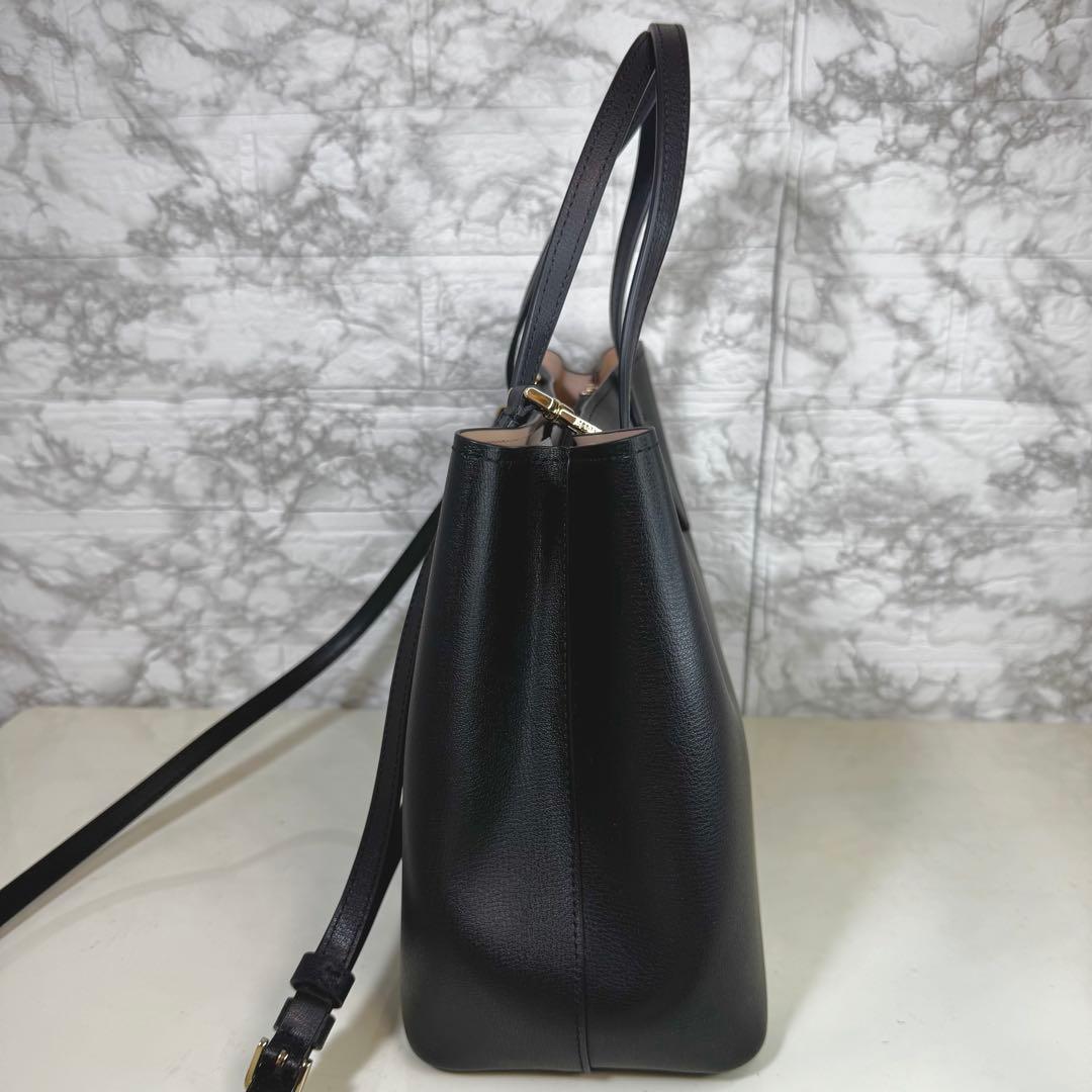 【極美品】　ケートスペード　トートバッグ　ショルダーバッグ　2way レザー　黒