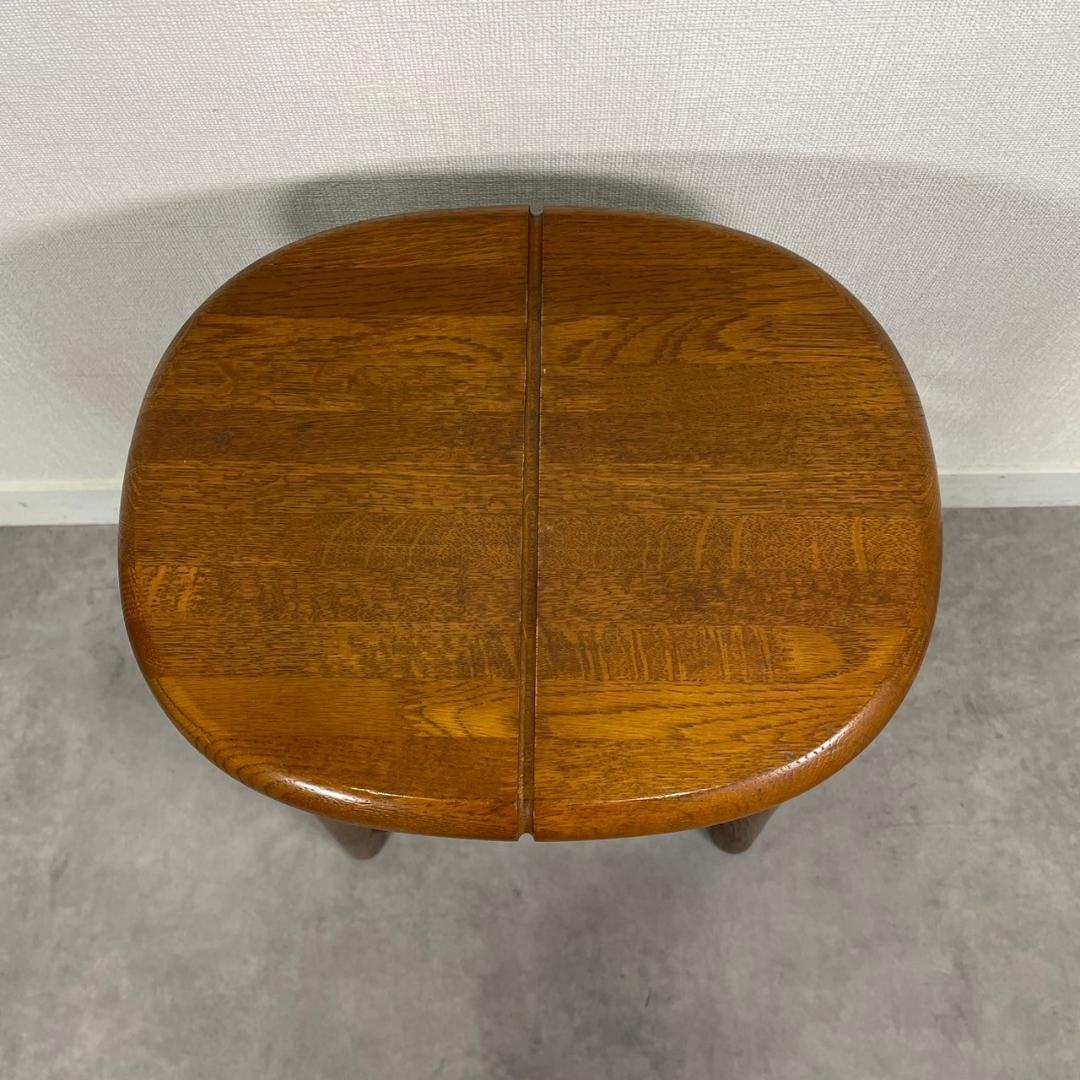 希少 オールドカリモク 木製 スツール 丸椅子 無垢材 ヴィンテージ 国産家具