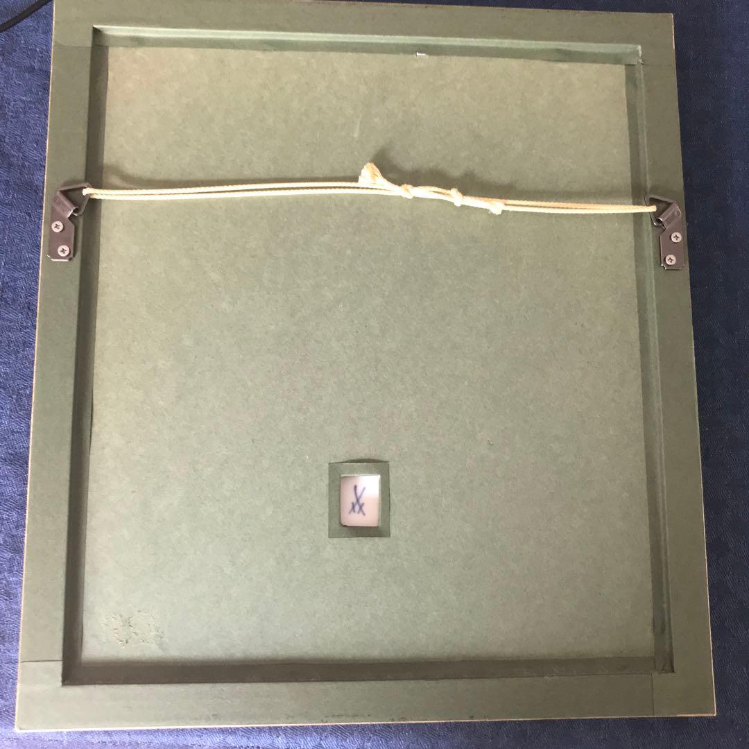 ヴィンテージ　マイセン　壁　額装