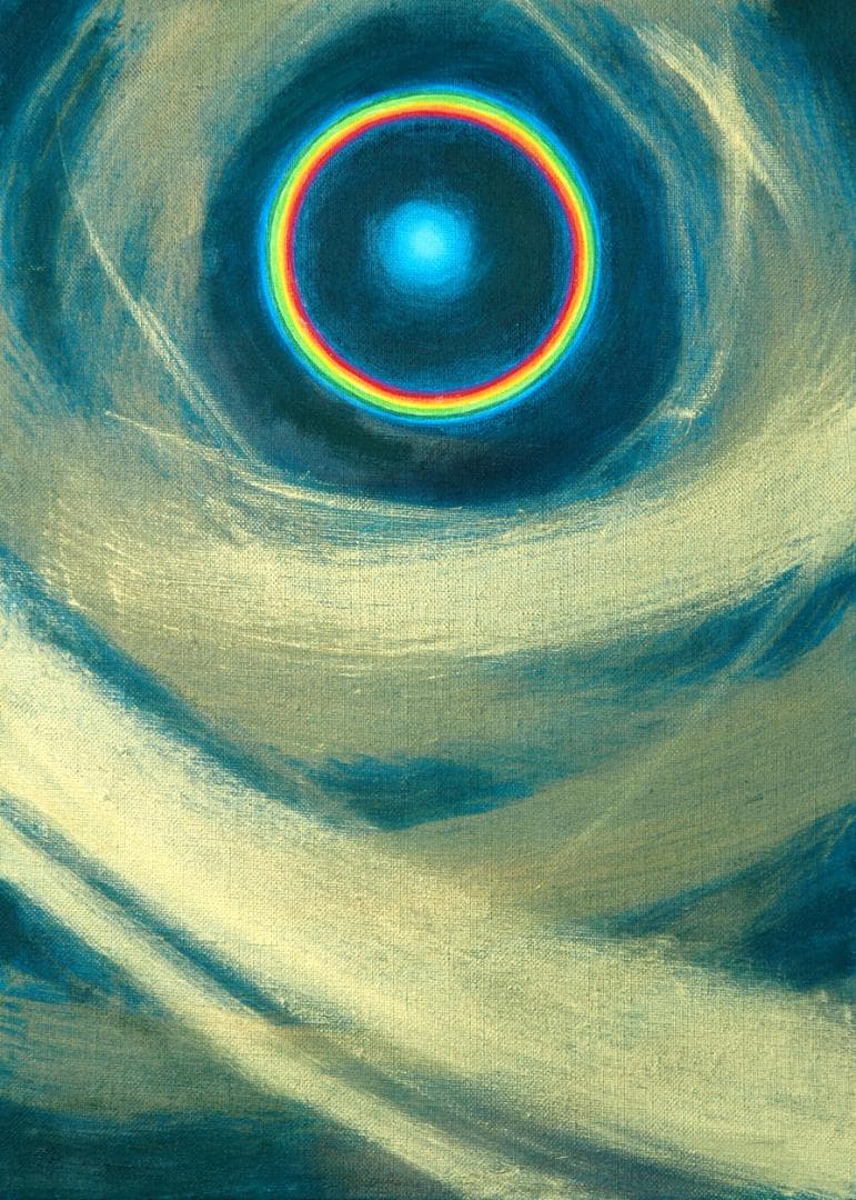 油絵 菅家令子 絵 絵画インテリア額付(銀) F4-G232023 風景祈り希望