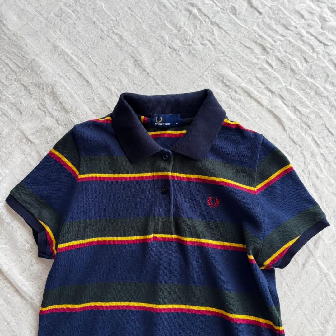 【美品】 フレッドペリー ビームス別注 ポロシャツ ショート丈 ロゴ刺繍