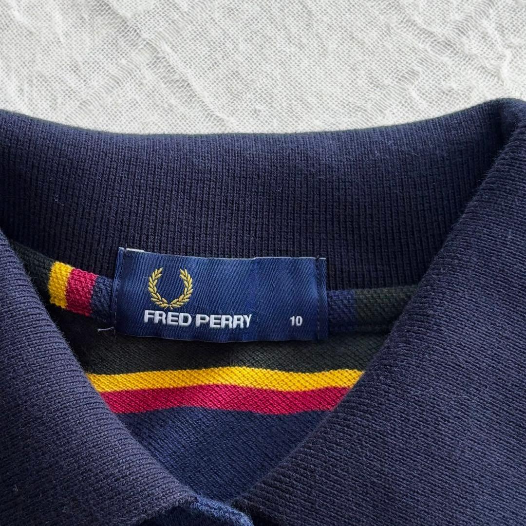 【美品】 フレッドペリー ビームス別注 ポロシャツ ショート丈 ロゴ刺繍