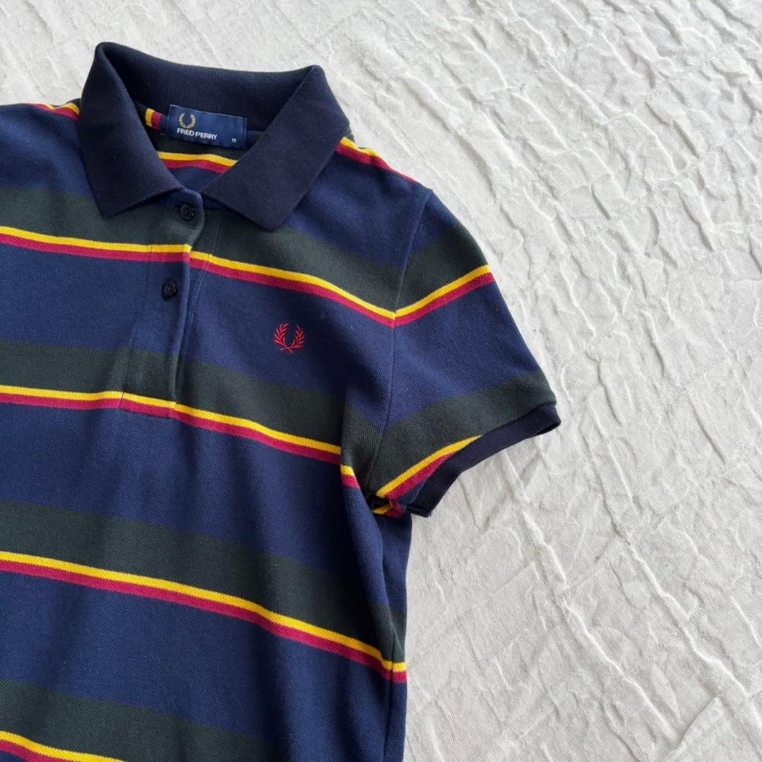 【美品】 フレッドペリー ビームス別注 ポロシャツ ショート丈 ロゴ刺繍