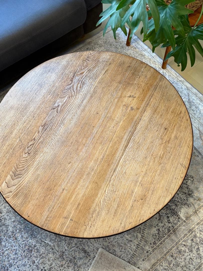 昭和アンティーク　木製ちゃぶ台　丸テーブル　折りたたみ　レトロ