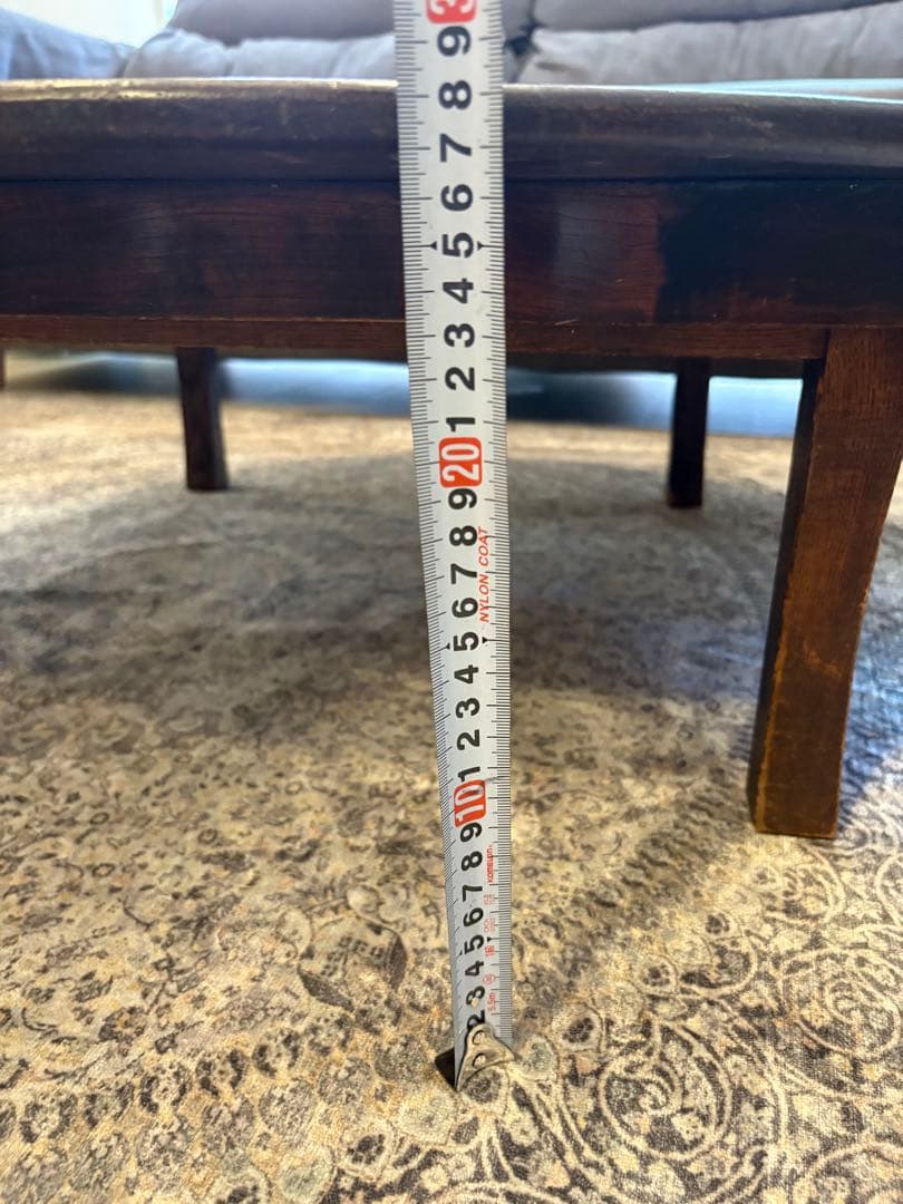 昭和アンティーク　木製ちゃぶ台　丸テーブル　折りたたみ　レトロ