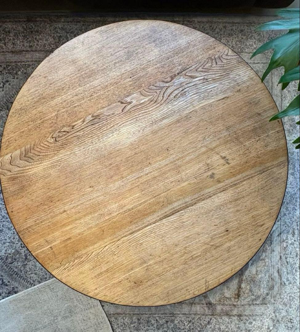 昭和アンティーク　木製ちゃぶ台　丸テーブル　折りたたみ　レトロ