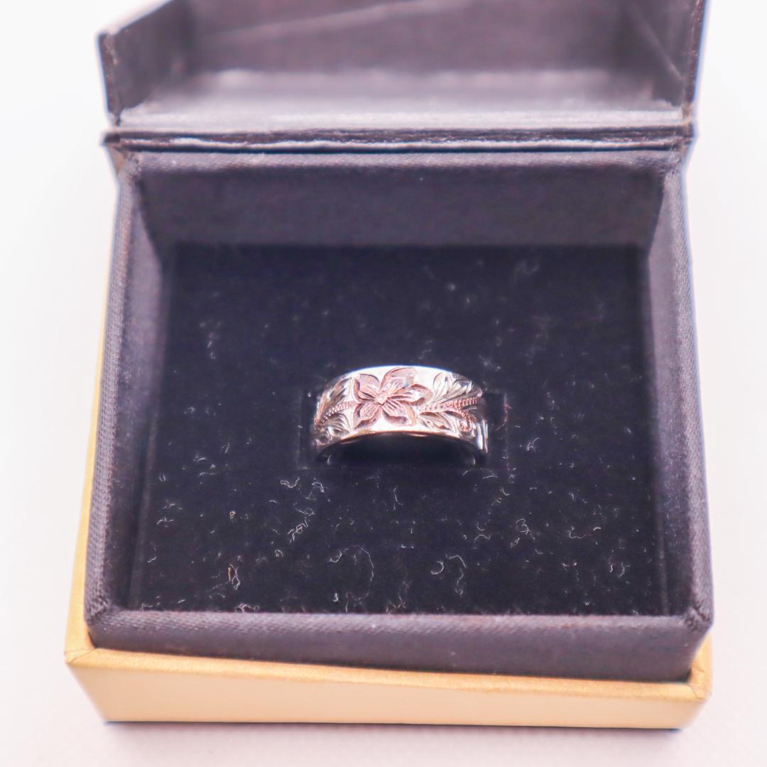 Maui Divers Jewelry 花彫刻シルバーリング 指輪 Silver