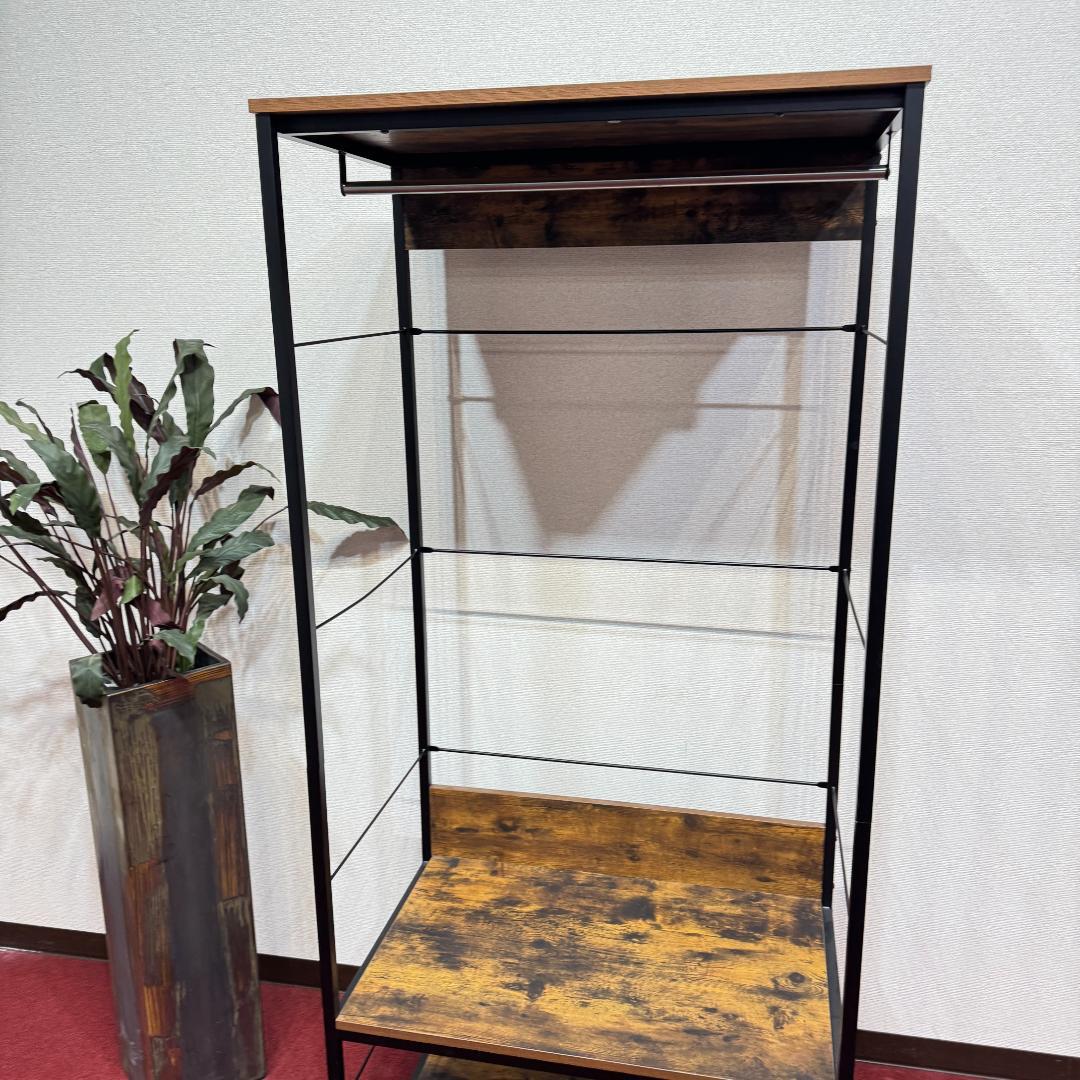 東京23区送料無料　モデルハウス展示品　ニトリ　ハンガーラック　Nステイン