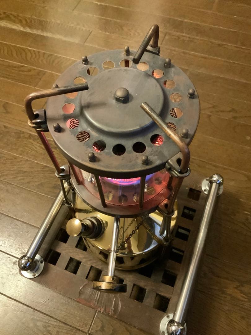 希少初期モデル 武井バーナー パープルストーブ501A真鍮製五徳固定内蔵