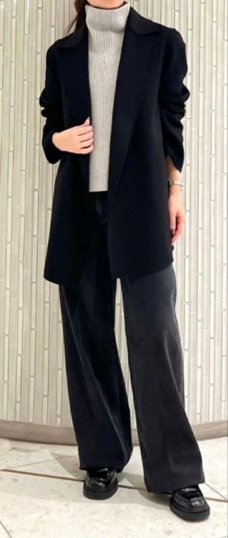 未使用 24AW Theory セオリー コート カシミヤ混 ブラック S