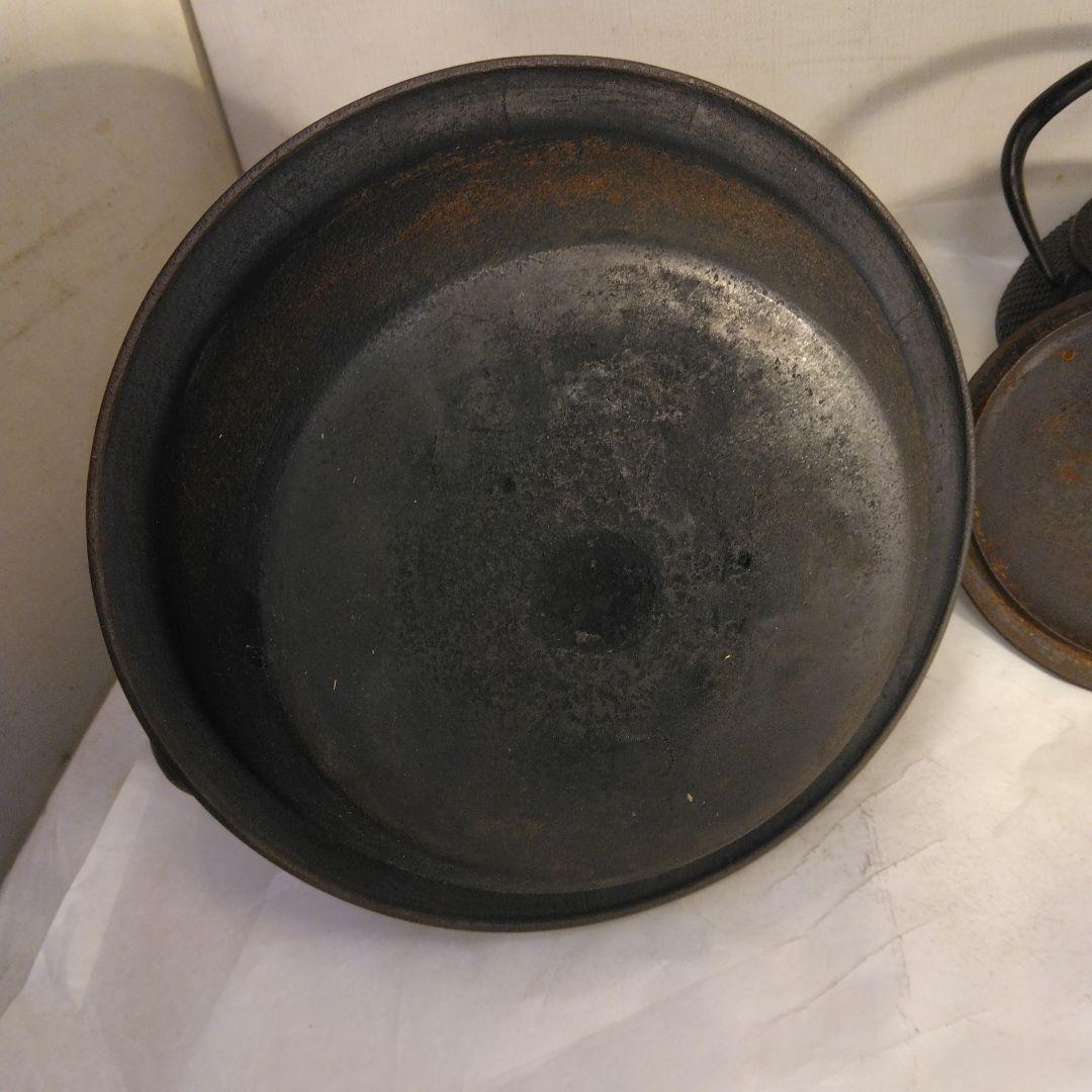 鋳鉄製鉄瓶　大小セット中古品　骨董品