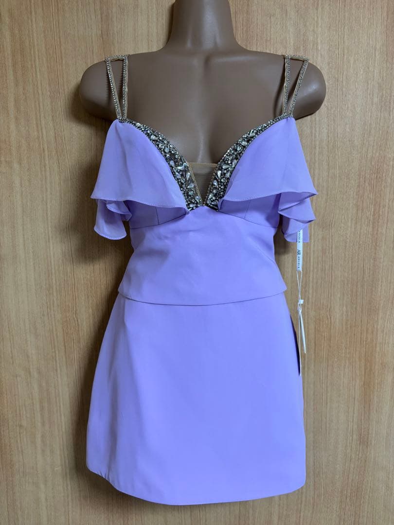 AR23807＊シフォンオフショルダーセットアップドレスlvS