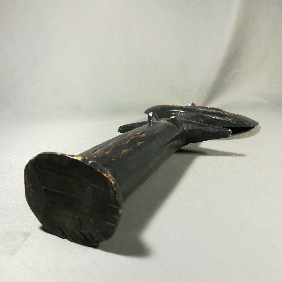 アフリカ　民族　プリミティブアート　木彫　置物　女性