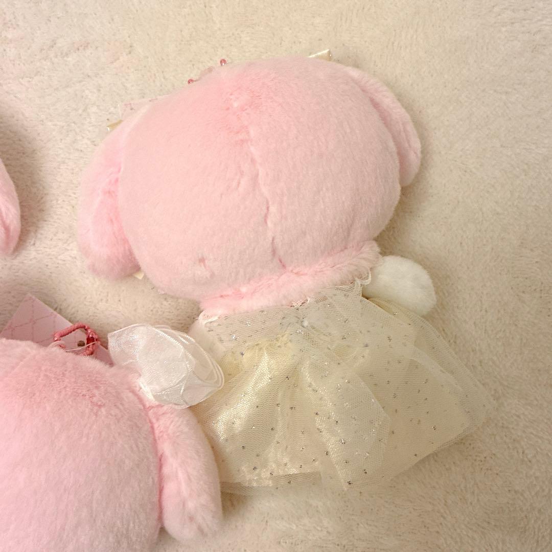 レディマイメロディ　マスコットホルダー　ホワイト　ピンク　ライトイエロー　3体