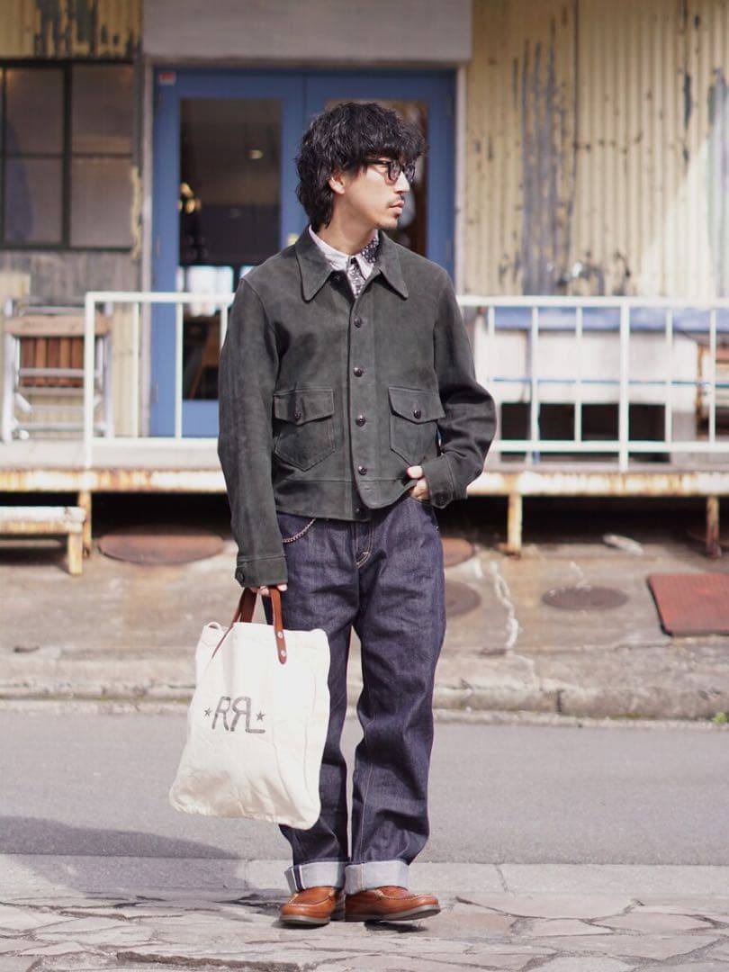 【定価27万5千円】RRL スエード レザージャケット XXLサイズ