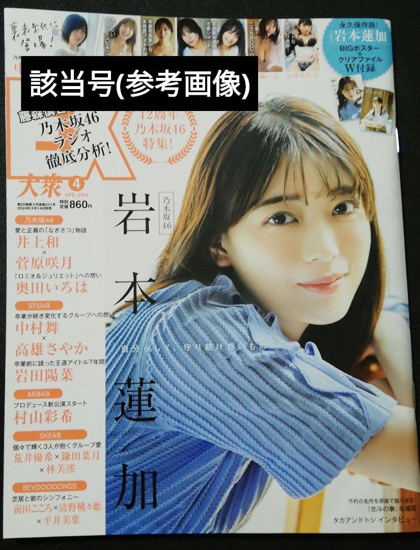 当選品♪　乃木坂46　井上和　直筆サイン入りチェキ　EX大衆　読者プレゼント