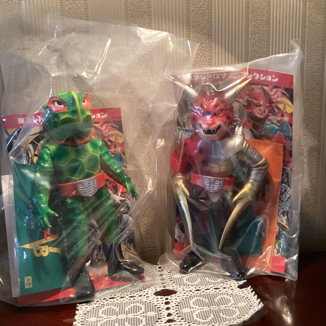 東映レトロソフビ　ハサミジャガー＆カメバズーカ　バラ売り値引不可　袋付き新品