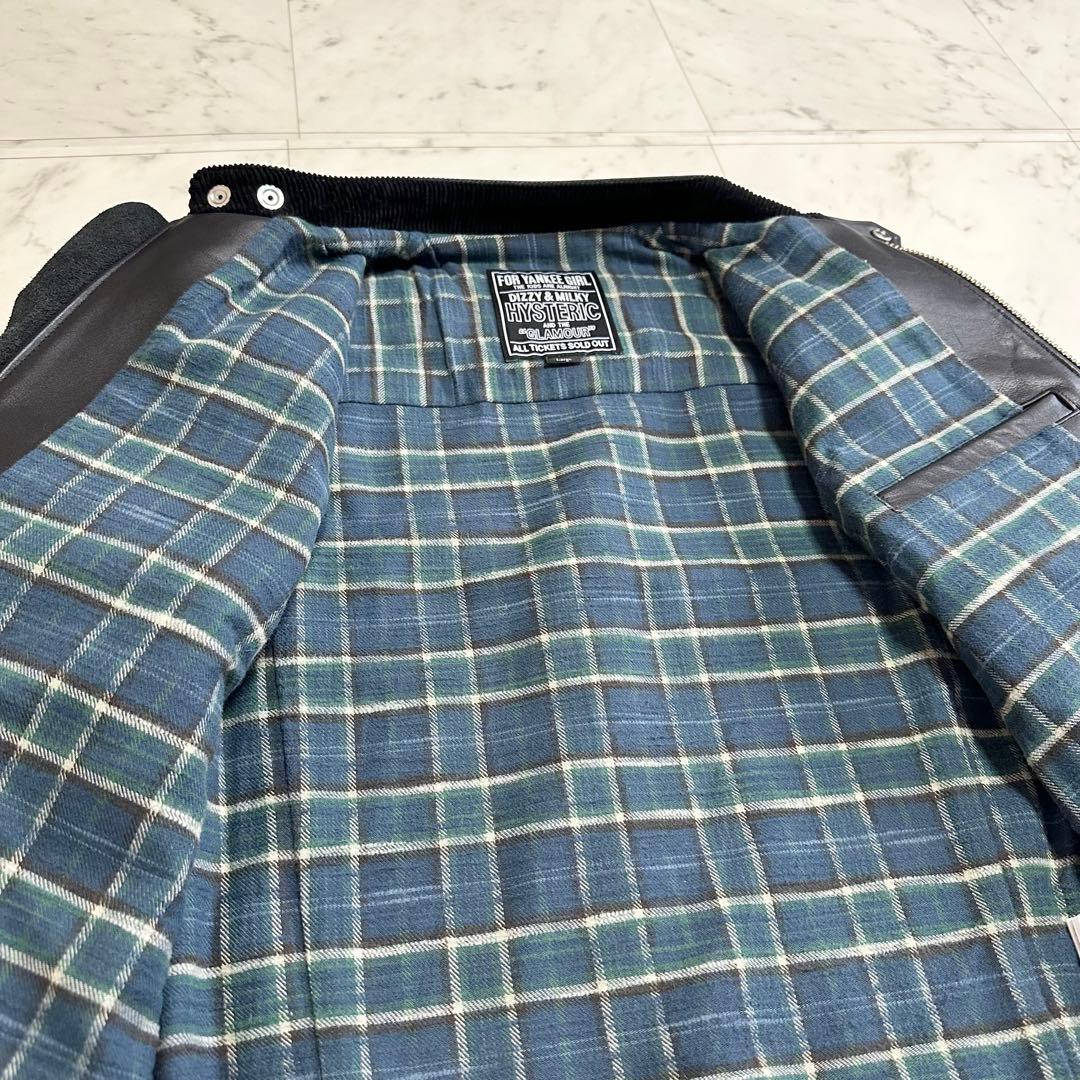 美品 ヒステリックグラマー RAZOR BLADE LOGO ワッペンライダース