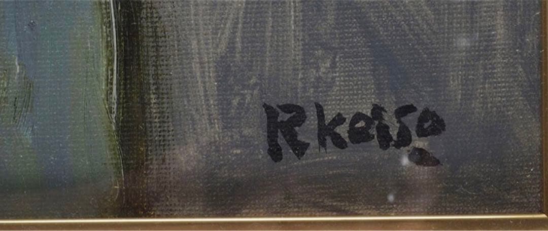 【模写】小磯良平 美人画 油彩 額60×51cm 送料込み