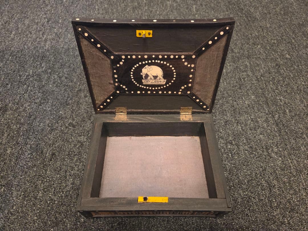 ★レア★ヤマアラシの針 手作り アンティーク アングロインディアン ボックス