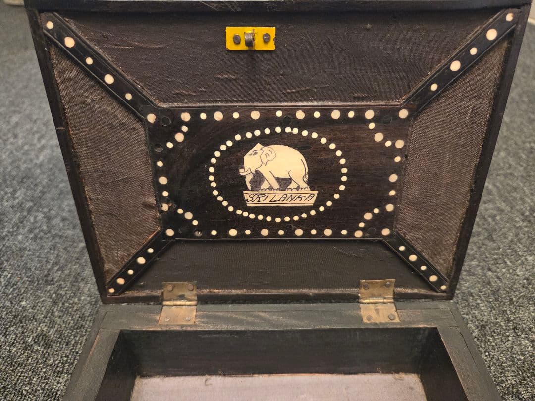 ★レア★ヤマアラシの針 手作り アンティーク アングロインディアン ボックス