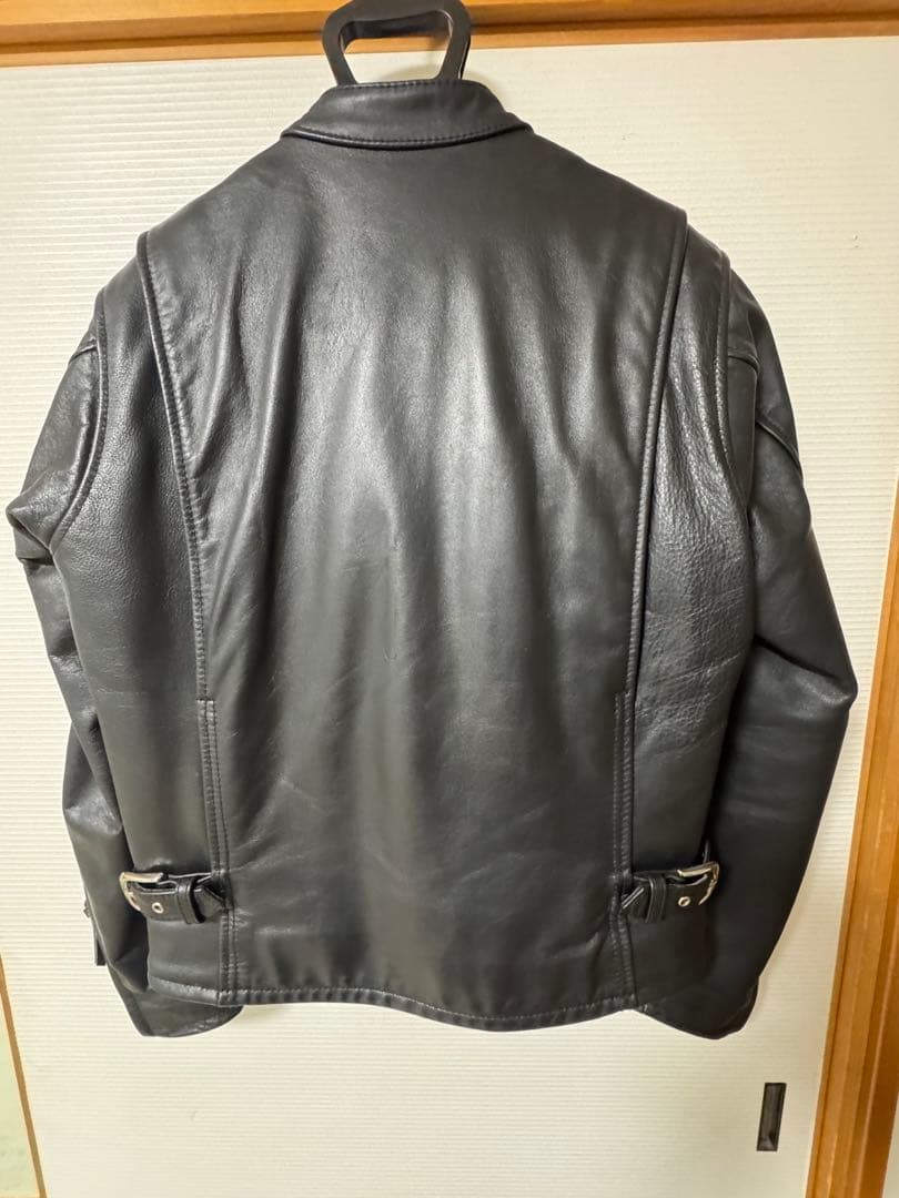 KADOYA ブラック レザー シングルライダース