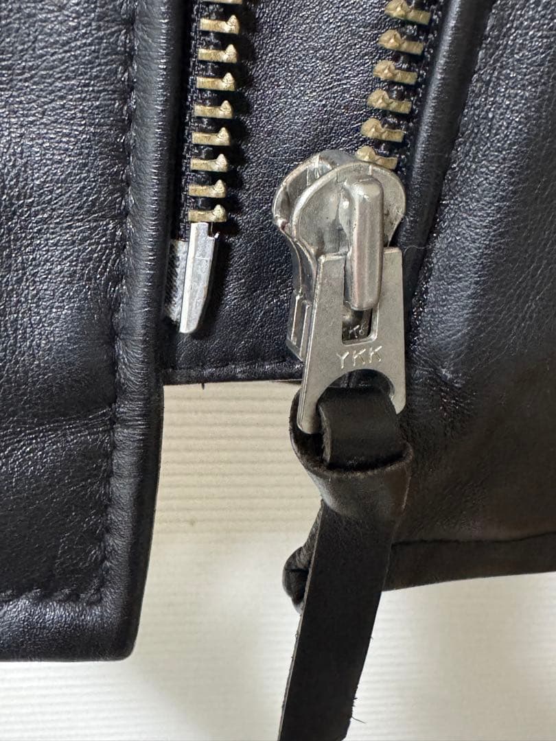 KADOYA ブラック レザー シングルライダース