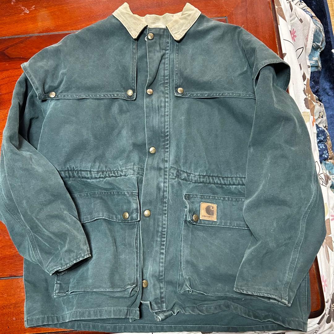 carhartt グリーンワークジャケットLサイズ