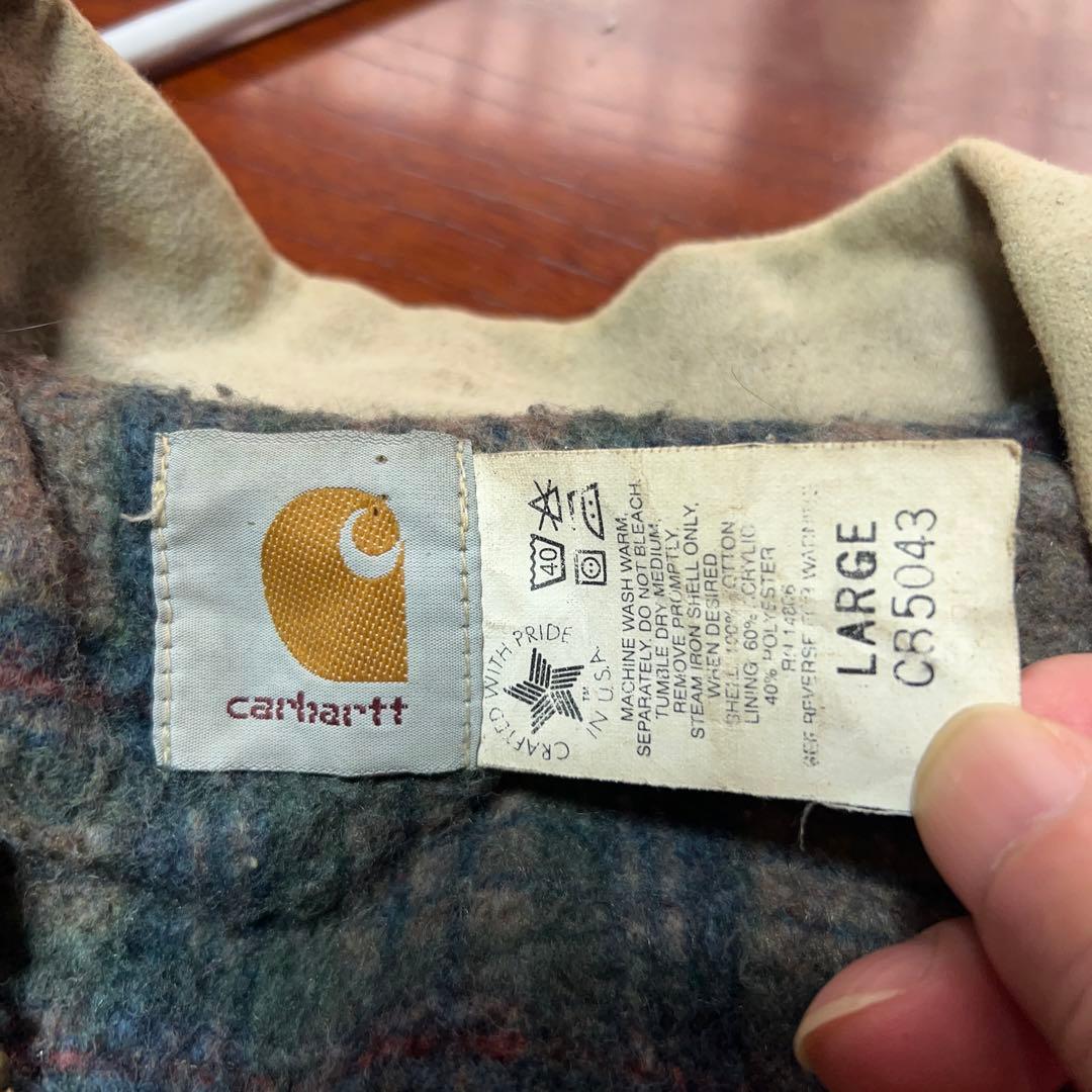carhartt グリーンワークジャケットLサイズ