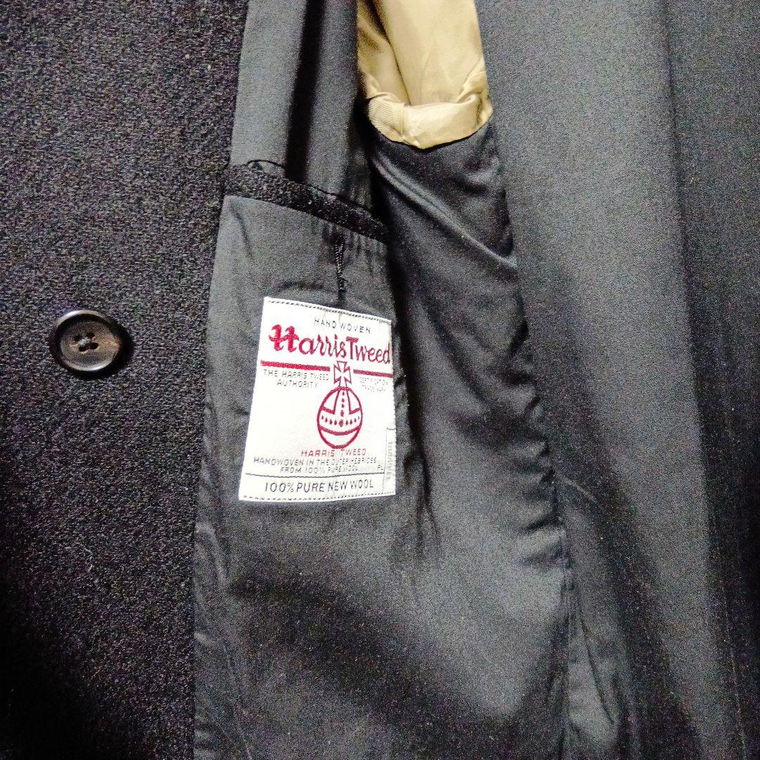 マーガレットハウエル　ハリスツイード　チェスターコート　黒　ロング