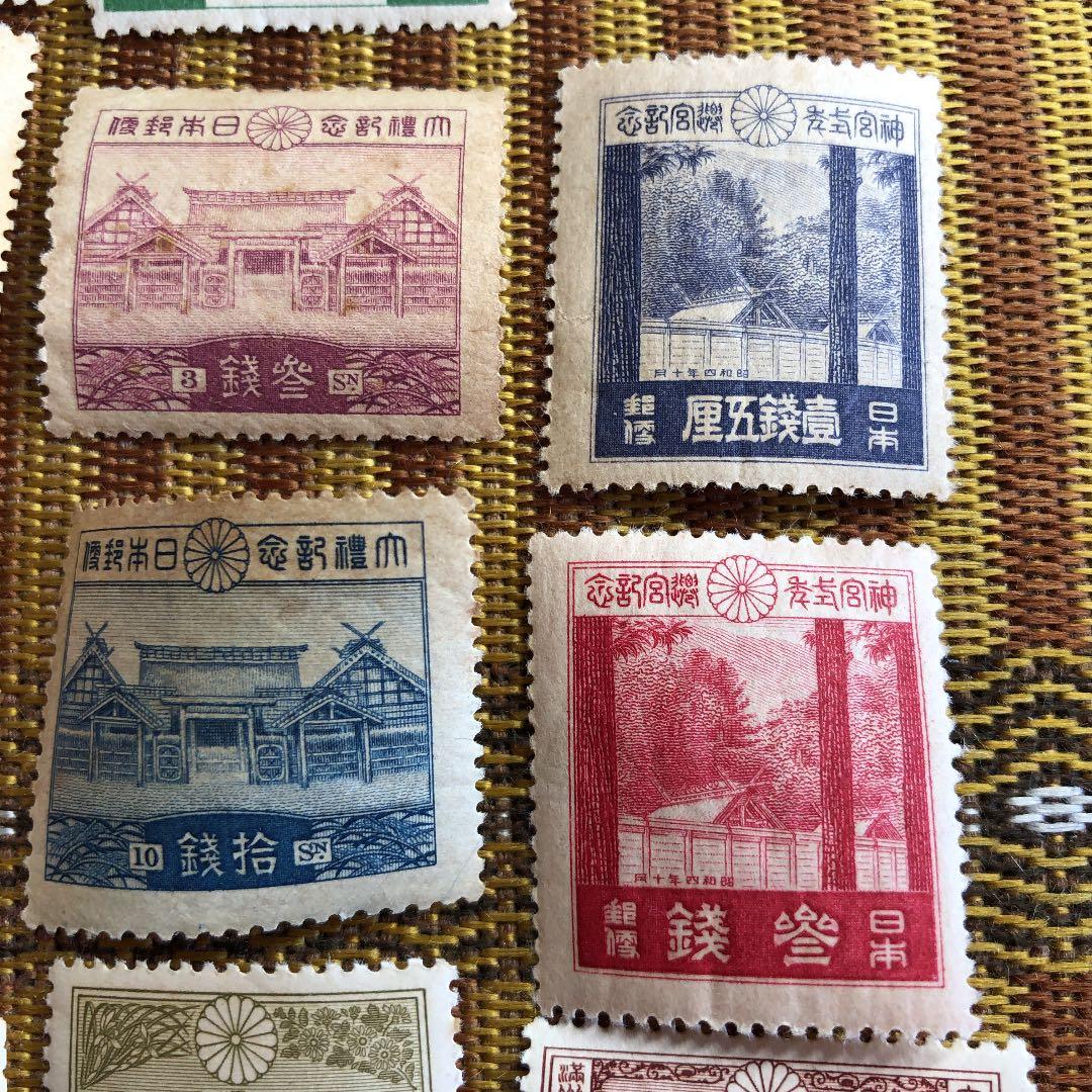 昭和3〜10年記念切手単片全種裏糊ツヤピカ！ヒンジ跡無！カタログ価26,650円