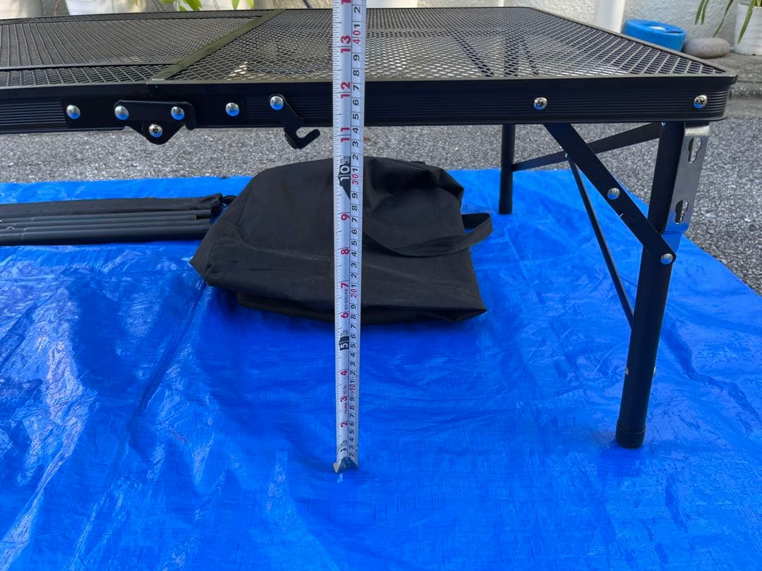 ロゴス(LOGOS) アイアンメッシュ テーブル　収納バック付き